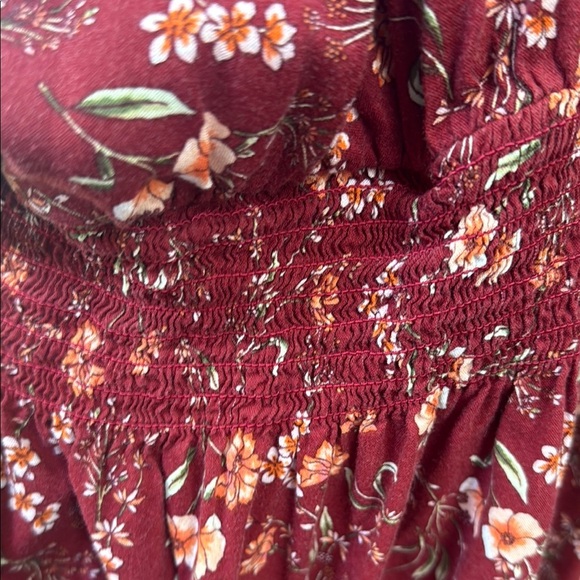 Old Navy XXL Tall Floral Red Midi Dress. - Picture 9 of 11